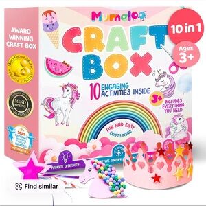 Mumaloo Craft Box for Kids Ages 3-8 – 10 Mess-Free Arts & Crafts Activities,